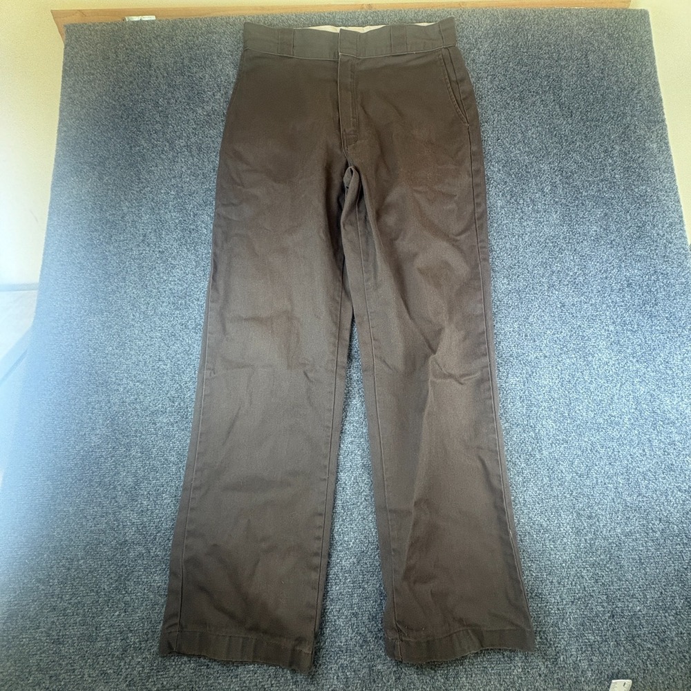 Dickies 874 Work Pants Men 31x31.5 Dark Brown Original Fit Mid Rise Straight Leg